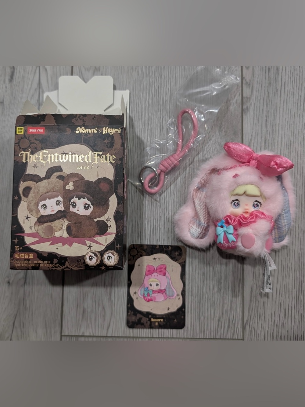 Nommi X Heymi - The Entwined Fate Plush Doll Keychain Amore” w/Box & Card